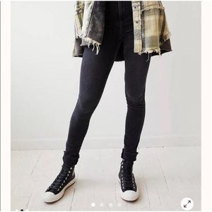 Free People raw hem high waist jegging